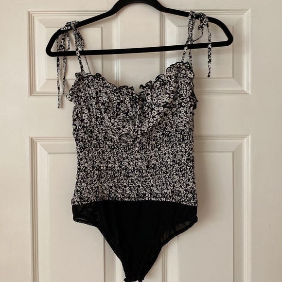 Free People Bardot Bodysuit in Black Combo - Picture 7 of 9